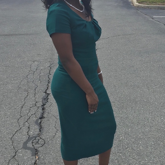 Pleated Pencil Dress - Picture 6 of 6